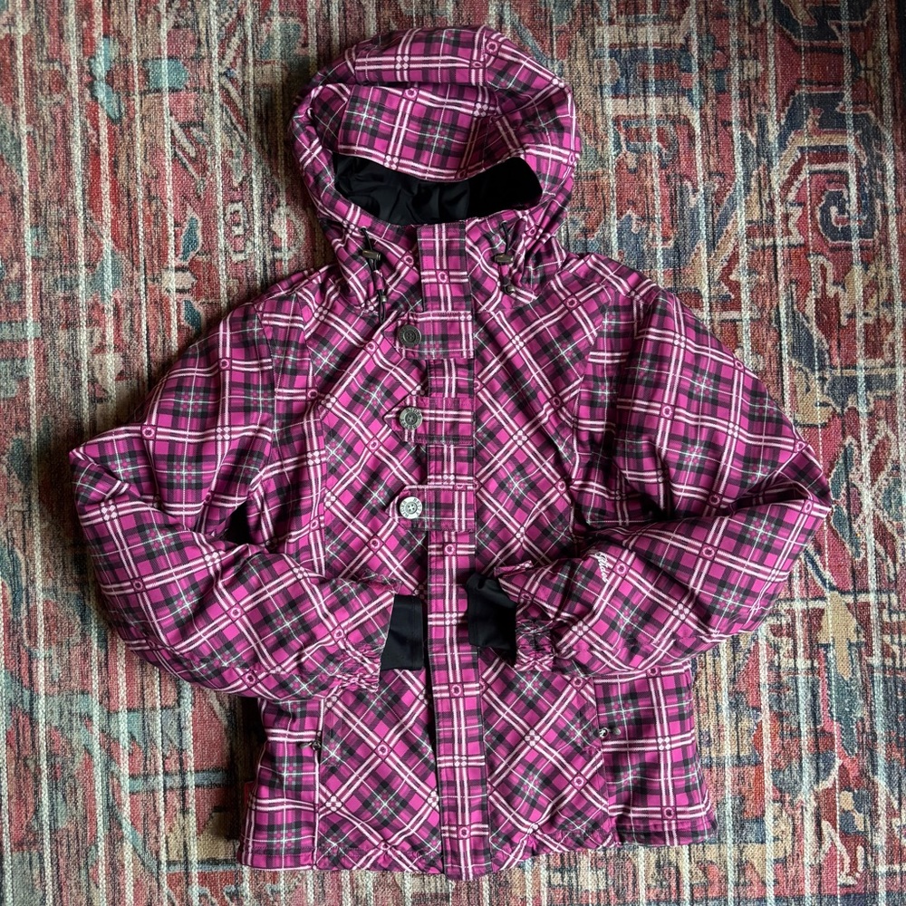 Betty Rides Medium Plaid Snowboard Coat